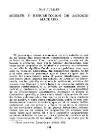 Muerte y resurrección de Antonio Machado / Luis Rosales | Biblioteca Virtual Miguel de Cervantes