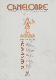 Canelobre, 39-40 (Hivern 1998-1999). Estudis sobre Ausiàs March / coordinat i curat per Vicent Martines Peres | Biblioteca Virtual Miguel de Cervantes