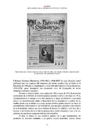 L’Escena Catalana [colección teatral] (Barcelona, 1906-1913 y 1918-1937) [Semblanza] / Judit Fontcuberta Famadas | Biblioteca Virtual Miguel de Cervantes
