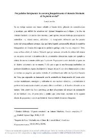 Por palabra interpuesta: la censura franquista ante Antonio Machado de la poesía social / Araceli Iravedra | Biblioteca Virtual Miguel de Cervantes