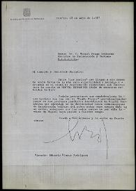 Carta de Eduardo Blanco Rodríguez a Manuel Fraga Iribarne (Ministro de Información y Turismo). Madrid, 18 de mayo de 1967 | Biblioteca Virtual Miguel de Cervantes