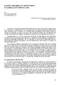 Ramón Sijé-Miguel Hernández: una relación mitificada / Eutimio Martín García  | Biblioteca Virtual Miguel de Cervantes