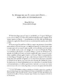 El Mosquito de "El lindo Don Diego..." ¿con afán de entomólogo? / Elena Di Pinto | Biblioteca Virtual Miguel de Cervantes