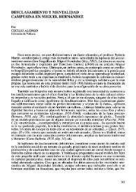 Desclasamiento y mentalidad campesina en Miguel Hernández   / Cecilio Alonso | Biblioteca Virtual Miguel de Cervantes