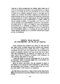 Manuel Mejía Vallejo, un colombiano "Al pie de la ciudad" / Juan Quintana | Biblioteca Virtual Miguel de Cervantes
