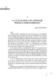 La actualidad del mensaje poético hernandiano / Joaquín Juan Penalva | Biblioteca Virtual Miguel de Cervantes