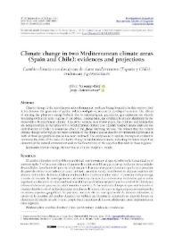 Climate change in two Mediterranean climate areas (Spain and Chile): evidences and projections / Oliver Meseguer-Ruiz y Jorge Olcina Cantos | Biblioteca Virtual Miguel de Cervantes