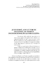 Juan Marsé, un "lector de ficciones, un amante incondicional de la fabulación" [necrológica] / Blanca Ripoll Sintes  | Biblioteca Virtual Miguel de Cervantes