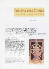 Fortuna dels poemes. Tres notes sobre la poesia d'Ausiàs March / Xavier Dilla | Biblioteca Virtual Miguel de Cervantes