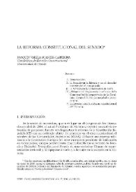 La reforma constitucional del Senado  / Joaquín Varela Suanzes-Carpegna | Biblioteca Virtual Miguel de Cervantes