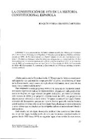 La Constitución de 1978 en la historia constitucional española  / Joaquín Varela Suanzes-Carpegna | Biblioteca Virtual Miguel de Cervantes