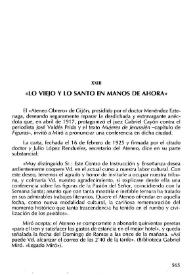 Más información sobre Lo viejo y lo santo en manos de ahora / Gabriel Miró ; edición de Vicente Ramos
