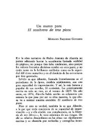 Un marco para "El sombrero de tres picos" / Mariano Baquero Goyanes | Biblioteca Virtual Miguel de Cervantes