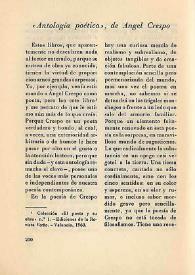 "Antología poética", de Ángel Crespo / L. de L. | Biblioteca Virtual Miguel de Cervantes