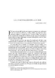La literatura española en 1808 / Ana M.ª Freire López | Biblioteca Virtual Miguel de Cervantes