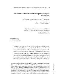 Sobre la maximización de la jurisprudencia y los precedentes  / Álvaro Núñez Vaquero | Biblioteca Virtual Miguel de Cervantes