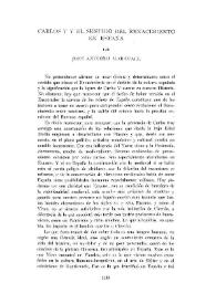 Carlos V y el sentido del Renacimiento en España  / por José Antonio Maravall | Biblioteca Virtual Miguel de Cervantes