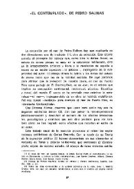 "El contemplado", de Pedro Salinas / Nelly E. Santos | Biblioteca Virtual Miguel de Cervantes