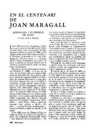 Més informació sobre En el senterari de Joan Maragall. Maragall i el primer de maig / per Pere Mas i Perera