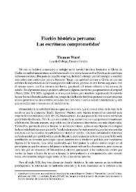 Ficción histórica peruana: Las escritoras comprometidas / Thomas Ward      | Biblioteca Virtual Miguel de Cervantes