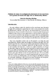 Palabras de mujer: la configuración discursiva de las escritoras en la prensa del siglo XIX en Michoacán, México / Gabriela Sánchez Medina     | Biblioteca Virtual Miguel de Cervantes