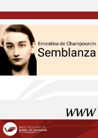 Ernestina de Champourcin. Semblanza / Helena Establier Pérez | Biblioteca Virtual Miguel de Cervantes