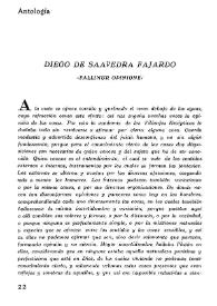 Diego de Saavedra Fajardo "Fallimur opinione" / Mariano Baquero Goyanes | Biblioteca Virtual Miguel de Cervantes