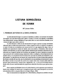 Lectura semiológica de "Yerma" / M.ª Carmen Bobes | Biblioteca Virtual Miguel de Cervantes