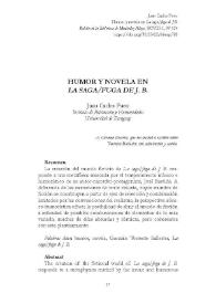 Humor y novela en "La saga/fuga de J. B." / Juan Carlos Pueo  | Biblioteca Virtual Miguel de Cervantes