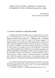 Don Juan Valera: entre el diálogo filosófico y el cuento maravilloso / Joan Oleza | Biblioteca Virtual Miguel de Cervantes
