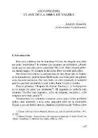 "Asclepigenia", clave de la obra de Valera / Andrés Amorós    | Biblioteca Virtual Miguel de Cervantes
