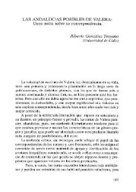 Las Andalucías posibles de Valera: Unas notas sobre su correspondencia
 / Alberto González Troyano | Biblioteca Virtual Miguel de Cervantes