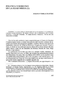 Política y Derecho en la Edad Media / Joaquín Varela Suanzes | Biblioteca Virtual Miguel de Cervantes
