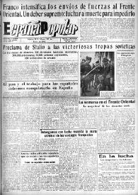 España popular : semanario al servicio del pueblo español. Año III, núm. 119, 29 de enero de 1943 | Biblioteca Virtual Miguel de Cervantes