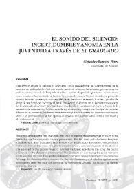 El sonido del silencio: incertidumbre y anomia en la juventud a través de "El graduado"  / Alejandro Romera Pérez | Biblioteca Virtual Miguel de Cervantes