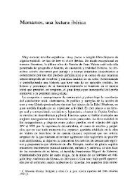 "Morsamor", una lectura ibérica / Soledad Miranda García | Biblioteca Virtual Miguel de Cervantes
