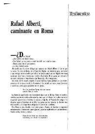 Alberti, caminante en Roma  / Eugenio Chicano | Biblioteca Virtual Miguel de Cervantes