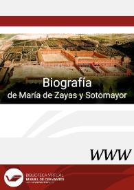 Biografía de María de Zayas y Sotomayor / Elizabeth Treviño Salazar | Biblioteca Virtual Miguel de Cervantes