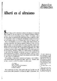 Alberti en el ultraísmo  / José María Barrera López  | Biblioteca Virtual Miguel de Cervantes
