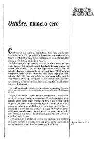 "Octubre", número 0 / Gonzalo Santonja  | Biblioteca Virtual Miguel de Cervantes
