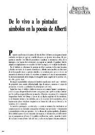 De lo vivo a lo pintado: símbolos en la poesía de Alberti  / Ricardo Gullón        | Biblioteca Virtual Miguel de Cervantes