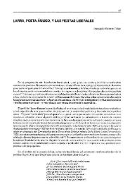 Larra, poeta áulico, y las fiestas liberales / Leonardo Romero Tobar | Biblioteca Virtual Miguel de Cervantes