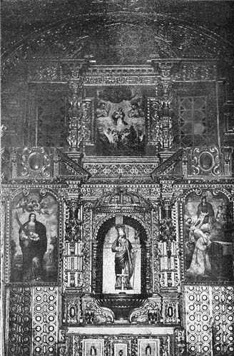 Retablo del altar de San José, en la Capilla del Rosario