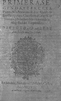 La Araucana,  1597