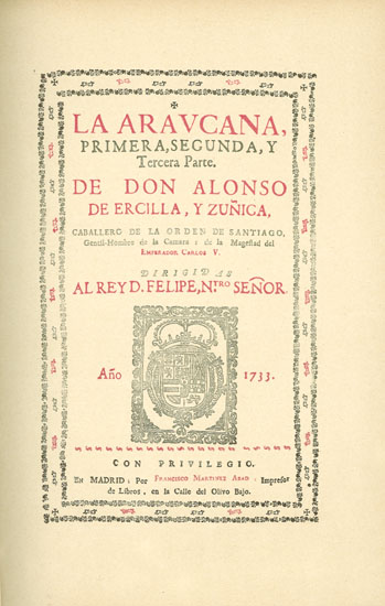 La Araucana,  1733