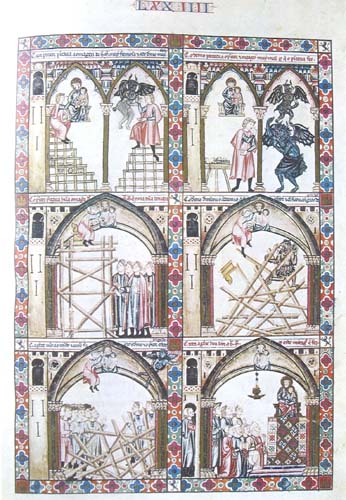 Imagen de la cantiga 74 de Alfonso X