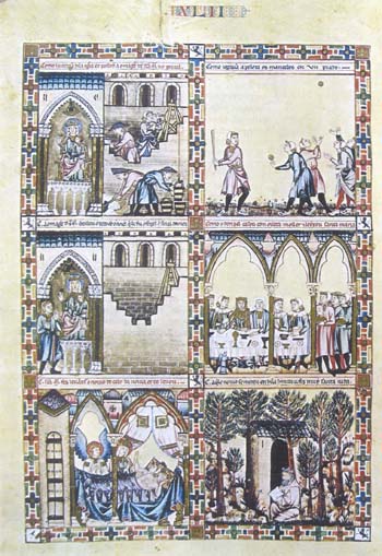 Imagen de la cantiga 42 de Alfonso X