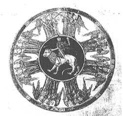 Detalle  de  una ilustración  del Libro de astromagia de Alfonso X.    