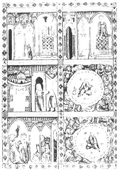 Detalle  de  una ilustración  de    la  Cantiga 125.