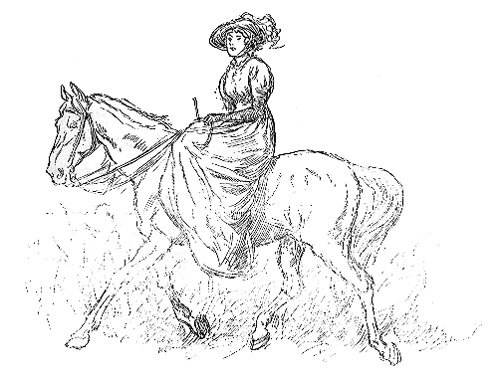 una mujer ideal llevada por arrogante y
veloz caballo